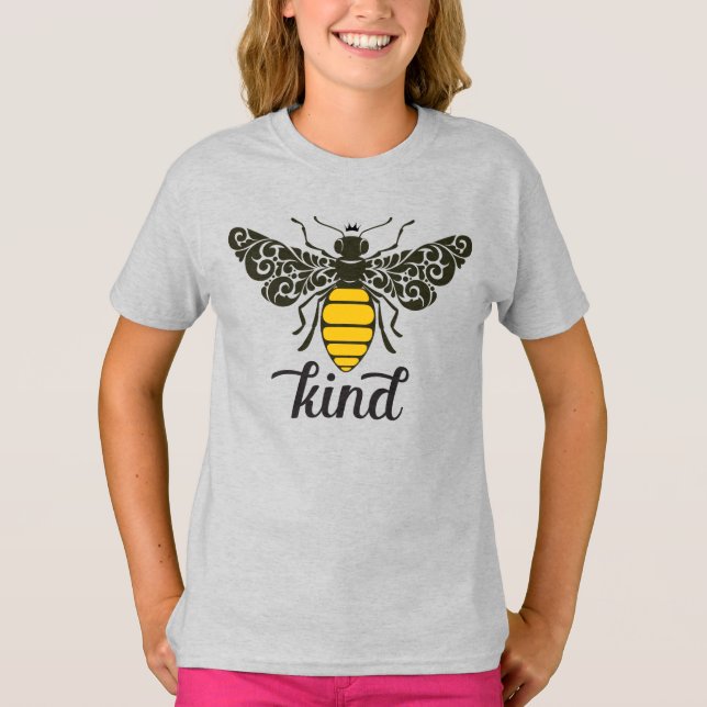 Bee Kind | Vara | Ornate Bee T Shirt (Framsida)