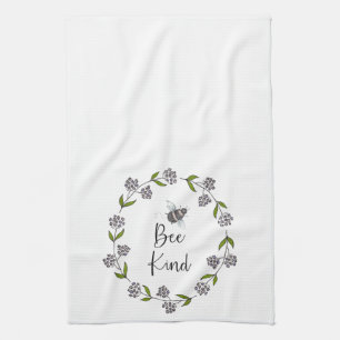 Bee Kind Wandan Lila blommor Kökshandduk