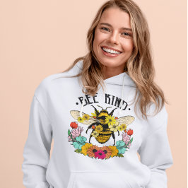 Bee Kind Wild Flowers Grafisk Casual T Shirt