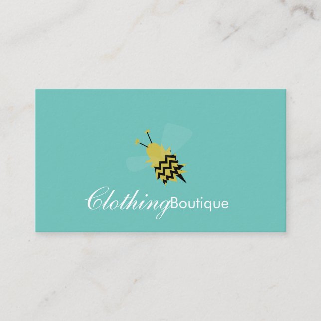 Bee Kläder Boutique Logotyp Affärs Kort (Framsida)