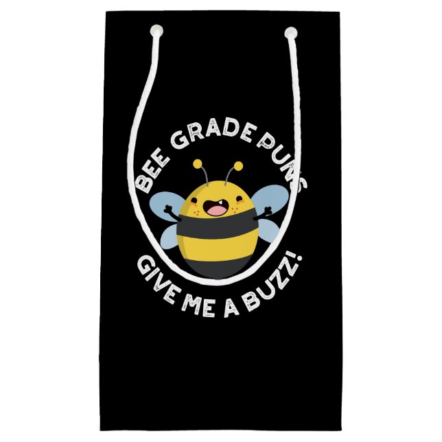 Bee Klass Puns Ge Me A Buzz Pun Mörk BG (Framsidan)