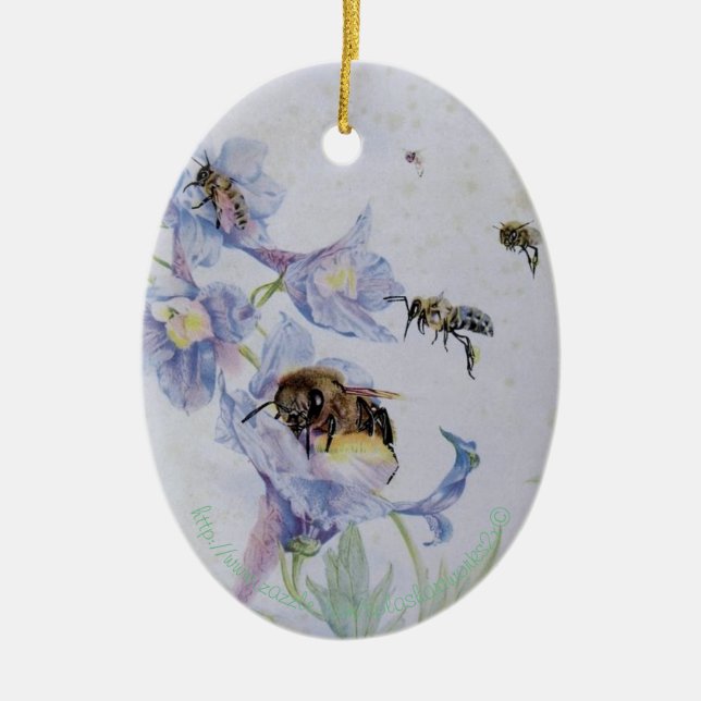 "Bee Knees" Julgransprydnad Keramik (Framsidan)