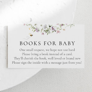 Bee Lavender Wildblommor Bokar för Baby Tilläggskort