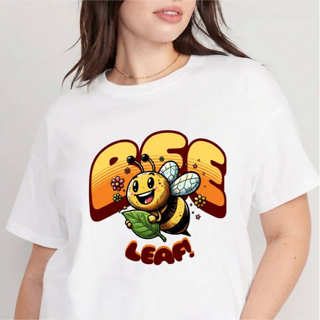 Bee Leaf Ekologisk T-Shirt – Söt Bipunsj  (Skapare uppladdad)