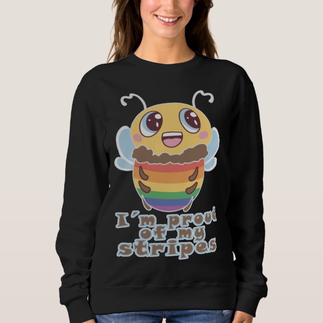 Bee LGBTQ+ LGBT LGBTQ Rainbow Bee T Shirt (Framsida)