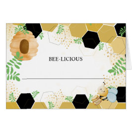 BEE-licious Blank Food Tent Card Hälsningskort