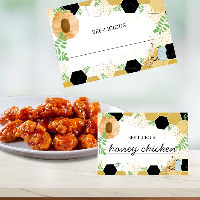 BEE-licious Blank Food Tent Card Hälsningskort (Skapare uppladdad)