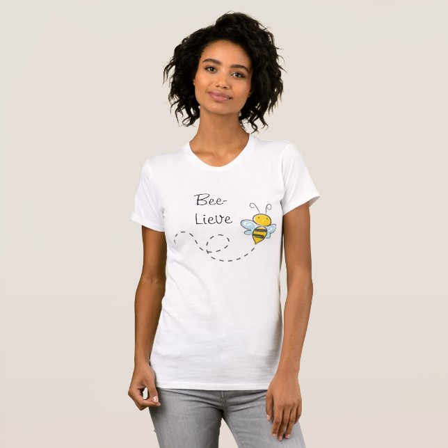 Bee-Lieve Honungsbin Cute Shirt Tee (Hel framsida)