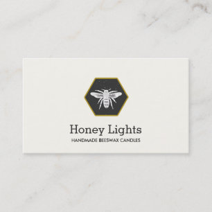 Bee Logotyp Beeswax Candlemaker Nature Visitkort