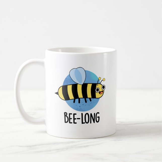 Bee-long Lundtig Insekt Bee Pun Kaffemugg (Vänster)