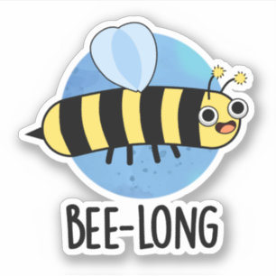 Bee-long Lundtig Insekt Bee Pun Klistermärken