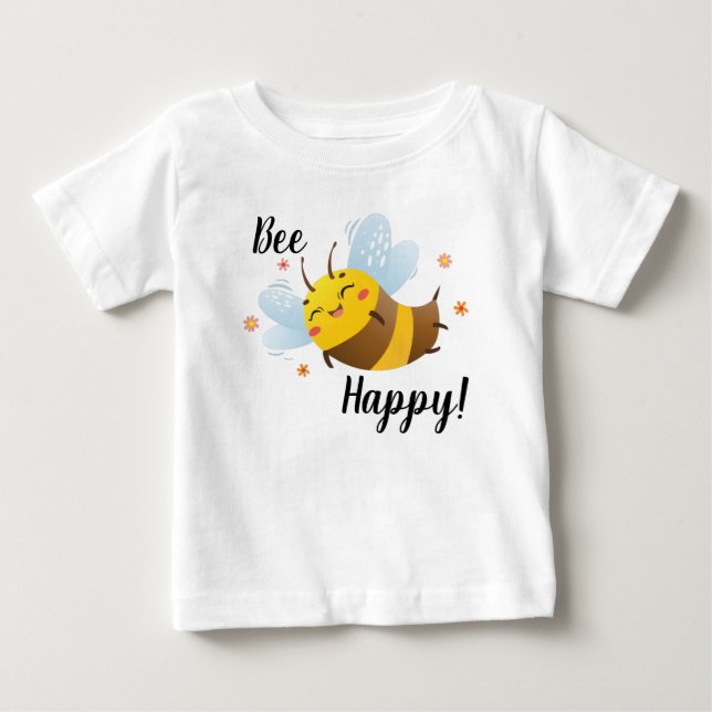 Bee Lycklig Baby T-Shirt (Framsida)
