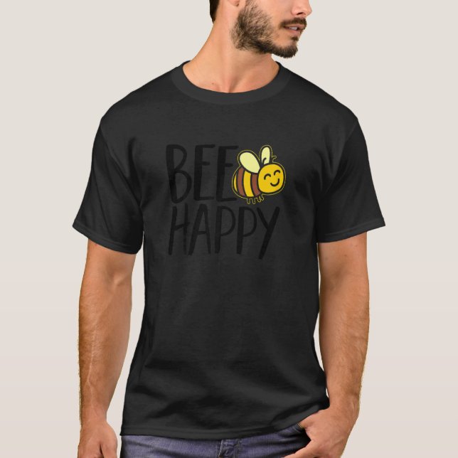 Bee Lycklig Bee Kids & Women T Shirt (Framsida)