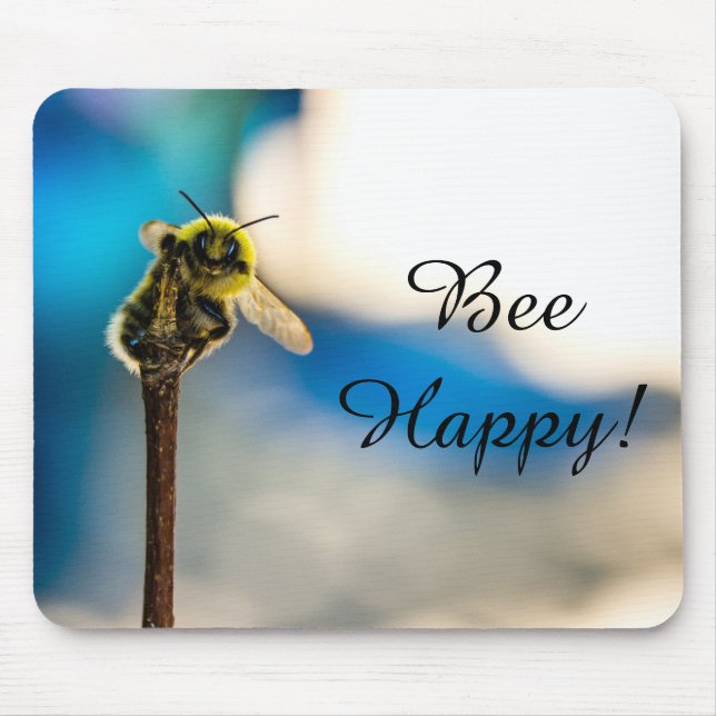 Bee Lycklig Bumblebee Mousepad Musmatta (Framsidan)