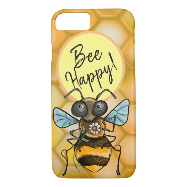 Bee Lycklig! Cute honey Bee Case-Mate iPhone Skal (Baksida)