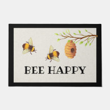 Bee Lycklig Door Mat