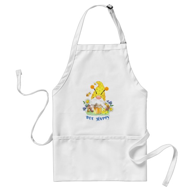Bee Lycklig Gnome Apron Förkläde (Framsidan)