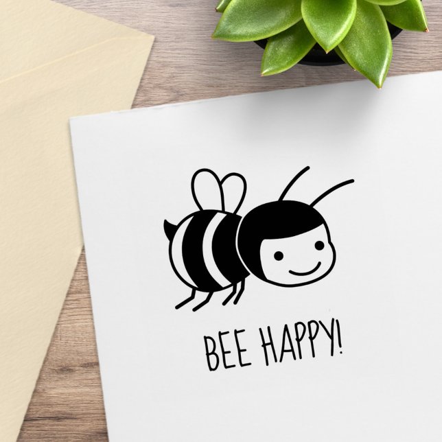 Bee Lycklig, honungsbin Stämpel (Skapare uppladdad)