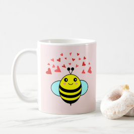 Bee Lycklig Kärlek Heart Kaffemugg