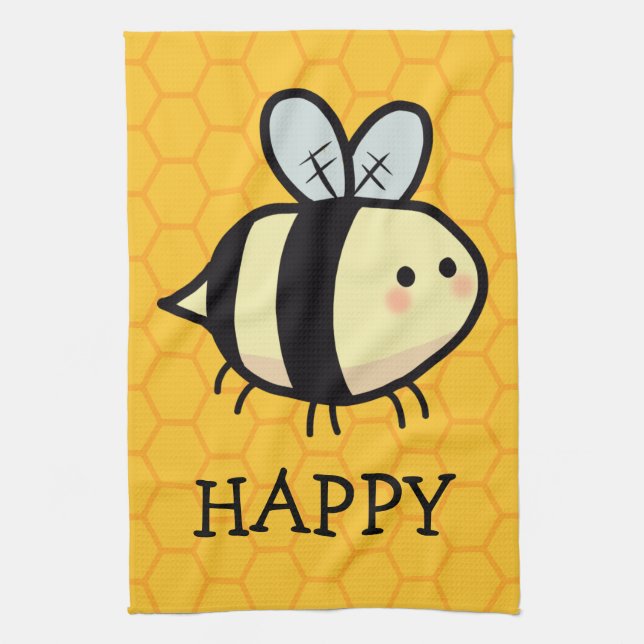 Bee Lycklig Kitchen Towel Kökshandduk (Vertikal)