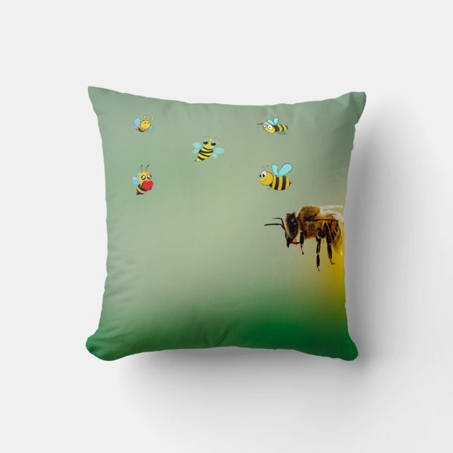 Bee Lycklig Kudde (Framsida)