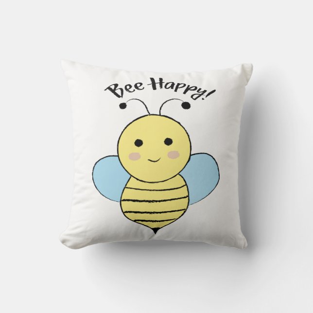 Bee Lycklig Kudde (Framsida)