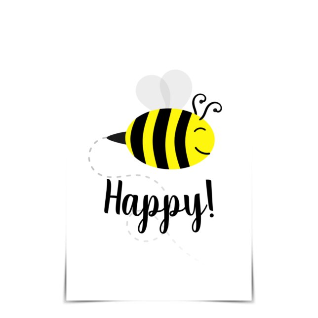 Bee Lycklig" Lycklig Bee Card Kort (Skapare uppladdad)