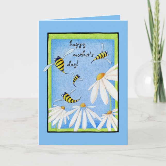 Bee Lycklig Mors dag-kort Kort (Framsida)