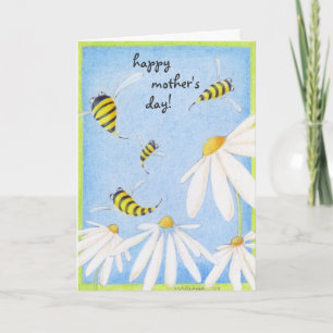Bee Lycklig Mors dag-kort Kort