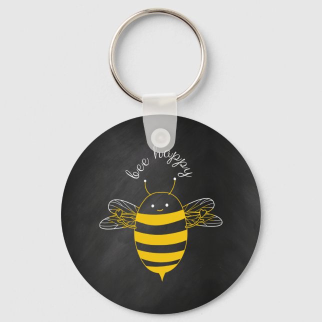 Bee Lycklig Nyckelring (Framsida)