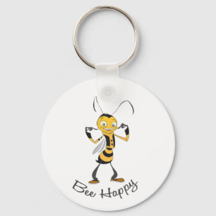 Bee Lycklig Nyckelring