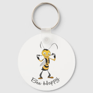 Bee Lycklig Nyckelring