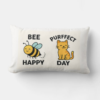 Bee Lycklig och purrefect-dagen Lumbarkudde