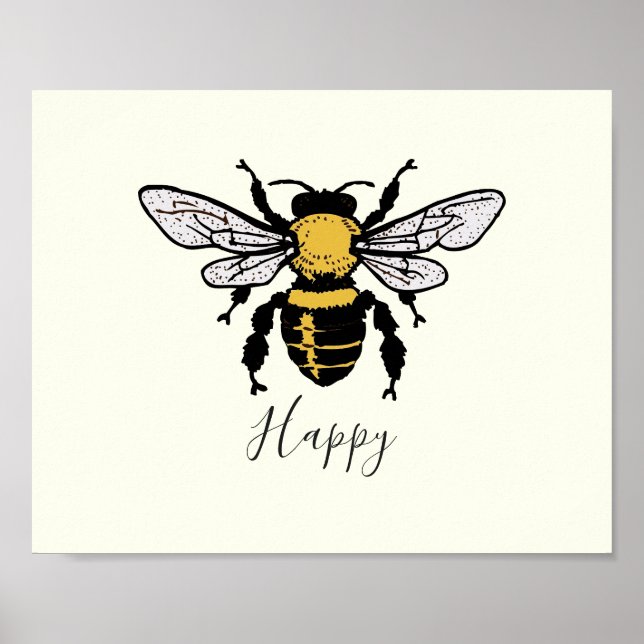 Bee Lycklig Poster (Framsidan)