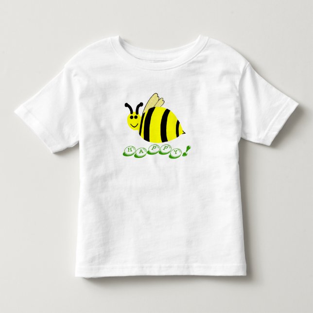 Bee Lycklig Smiling Gult Humla Candy Bits Tee Shirt (Framsida)