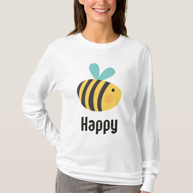 Bee Lycklig T-shirt (Framsida)