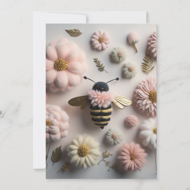 Bee Lycklig Tack Kort (Framsida)