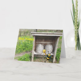 Bee Lycklig. Tomt kort