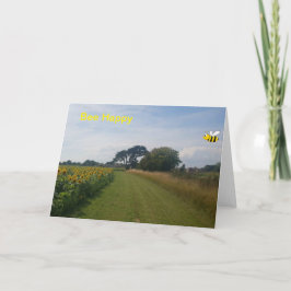 Bee Lycklig. Tomt kort