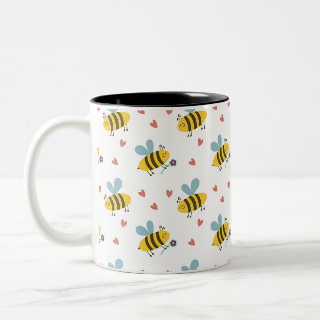 Bee Lycklig Två-Tonad Mugg (Vänster)