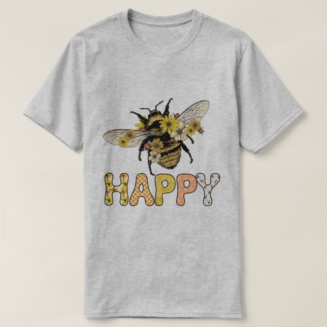 Bee Lycklig Vintage Sublication T Shirt (Design framsida)