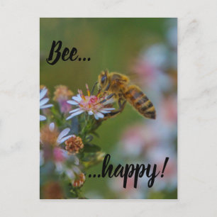 Bee Lycklig Vykort