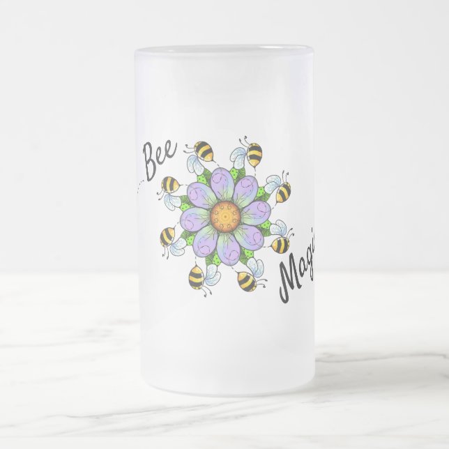 Bee Magic Frosted Mugg 16 oz (Center)