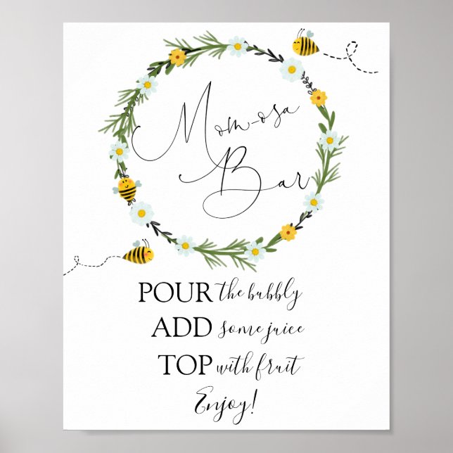 Bee Mamma-osa Pub Sign Poster (Framsidan)