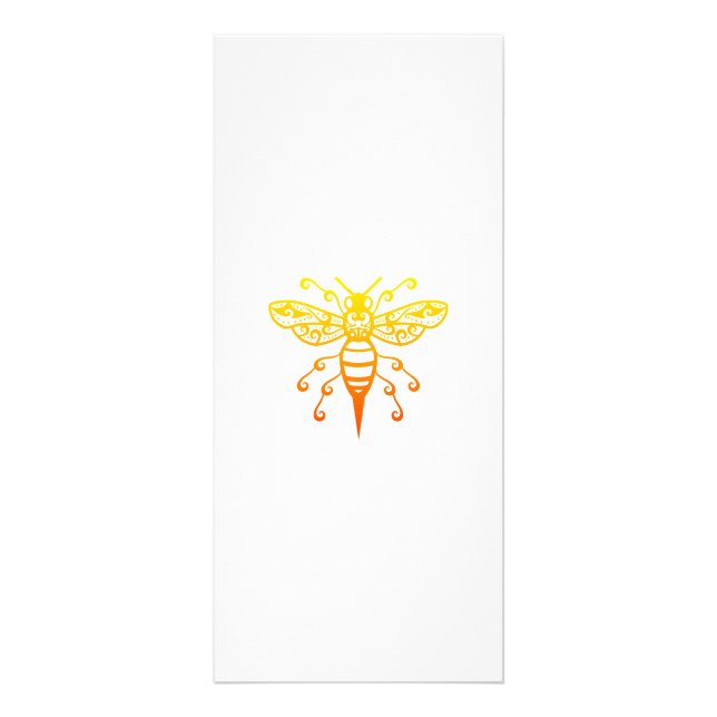 Bee Maori Stil Polynesian Tribal Tattoo Gift Idea Reklamkort (Framsidan)