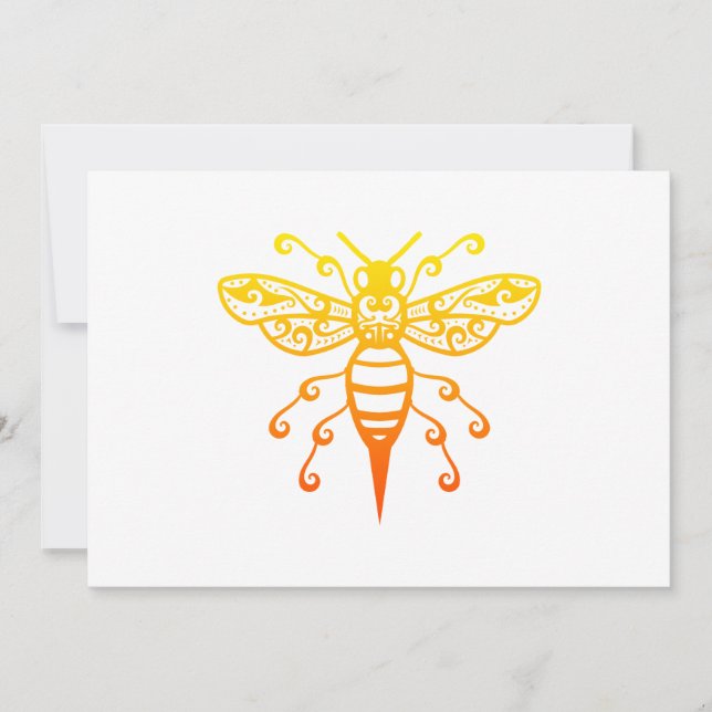 Bee Maori Stil Polynesian Tribal Tattoo Gift Idea Spara Datumet (Framsida)