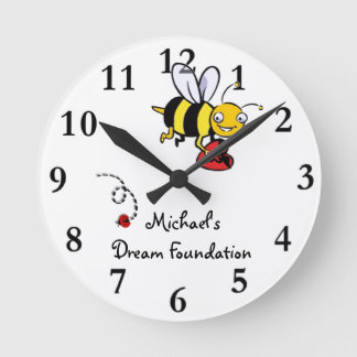 Bee MDF Clock Rund Klocka