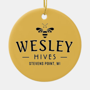 BEE MERRY Apiary Biekeeper Bee Ornament