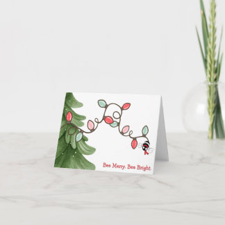 Bee Merry, Bee Bright Christmas Card Anteckningskort