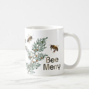Bee Merry Evergreen julbibibiodlingsare Mugg